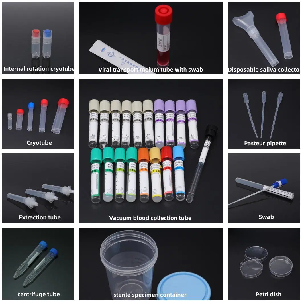 Flocked Swab, ABS Stick Oral Swabs IV Cannula Blood Collection Tube Alcohol Pad Swab Kit